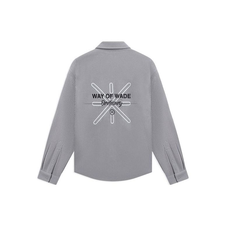 Li-Ning Wade Series Logo Print Single-Breasted Jacket Men Jacket Gray AFDSB25-6