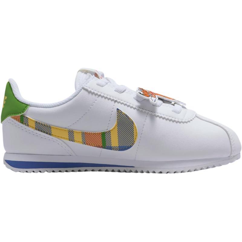 Nike Cortez Abrasion Resistant Low top Kids Lifestyle Shoes White Children Aged 3 7 Years Old Sneakers IH7341-191