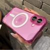Transparente stoßfeste Rüstung Magnetische Handyhülle Für iPhone 16 15 11 12 13 14 Pro Max Für Magsafe Kabelloses Laden Rückseite