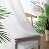 Green Leaves Plant White Window Drapes Living Room Yarn Sheer Curtain Bedroom Kitchen Home Decor Drape