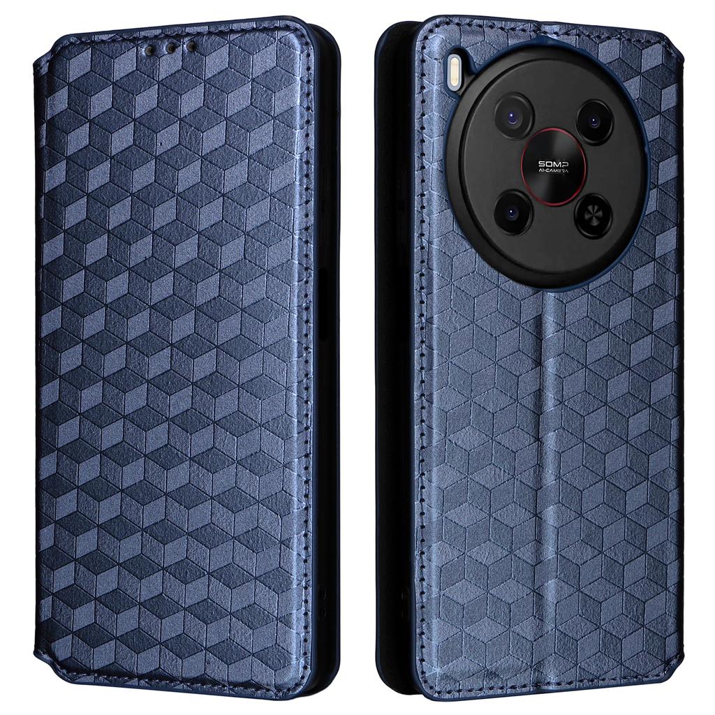 For ZTE Blade V70 Max/nubia V70 Max Case Wallet Rhombus Imprinted Leather Phone Cover