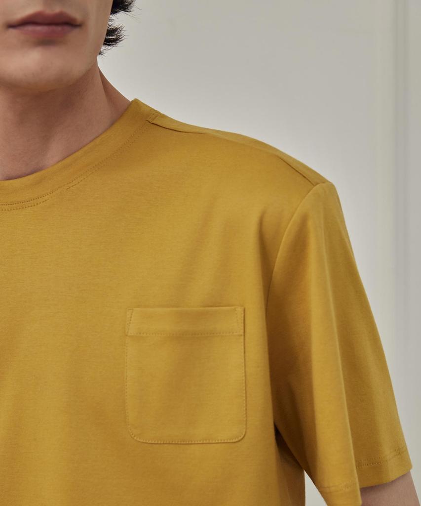 THEKNITCOMPANY Lindos Cotton T-Shirt - Tawny Yellow