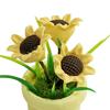 Miniature Sunflower Exquisite Imagination Cultivation Resin Doll House Mini Sunflower for Children