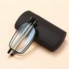 Portable Reading Glasses with+1 To+4.0 Magnification Square Full Frame Design with Compact Hard Case Box