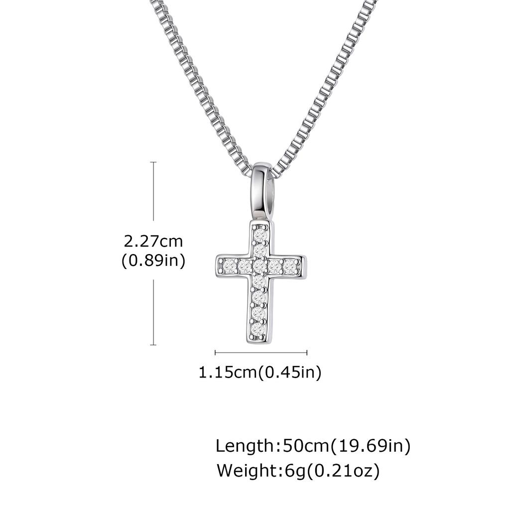 Stainless Steel Cross Necklace for Men, Christian Jesus Pendant Necklace, Catholicism Religious Faith Jewelry Easter Gifts