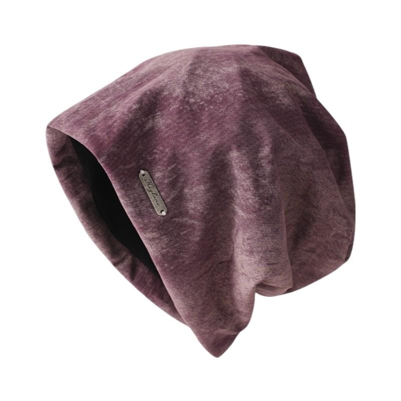 Unisex Übergroße Lässige Beanie Mütze Baumwolle Weich Gestrickte Kappe Große Kopfgröße Herbst Winter