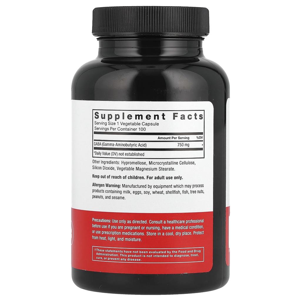 Gaba, 750 mg, 100 Gemüsekapseln