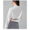 Women's Lapel Halter Sweatshirt Zipper Small Cardigan Short Top