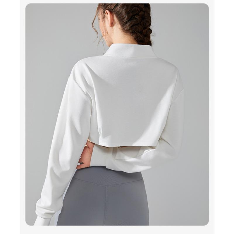 Women's Lapel Halter Sweatshirt Zipper Small Cardigan Short Top