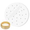 CORKAS Dampfgarpapier 100 für chinesische Dampfgarer, Blätter, Einweg, Rund, Perforiert, Dampfgarer, Papier, (Kreisförmig (18cm))