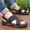 Men's 2023 Dual-Purpose Leather Sandals: Casual Beach Shoes for Summer