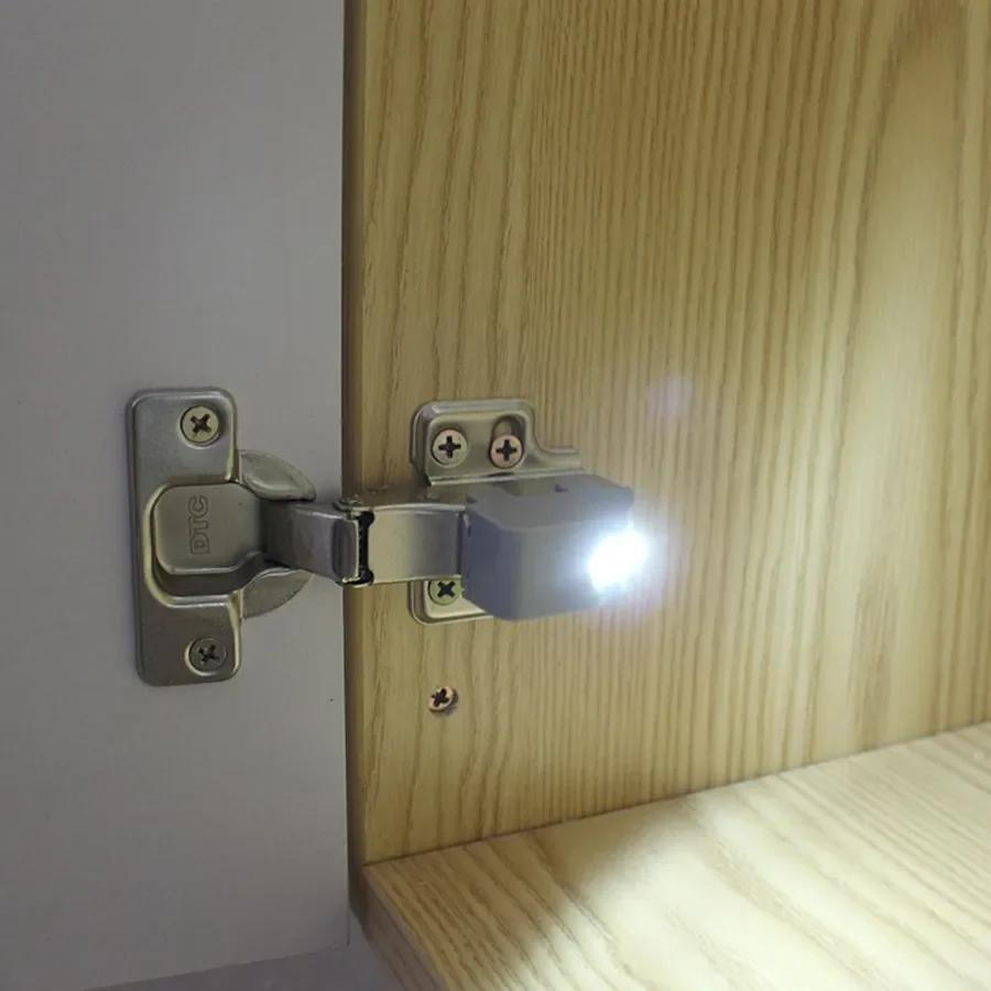 20/1x Closet LED Lamp Battery Control Cabinet Lamp Inner Hinge  Induction Lights Wardrobe Cupboard Sensor Light Home Mini Lamps