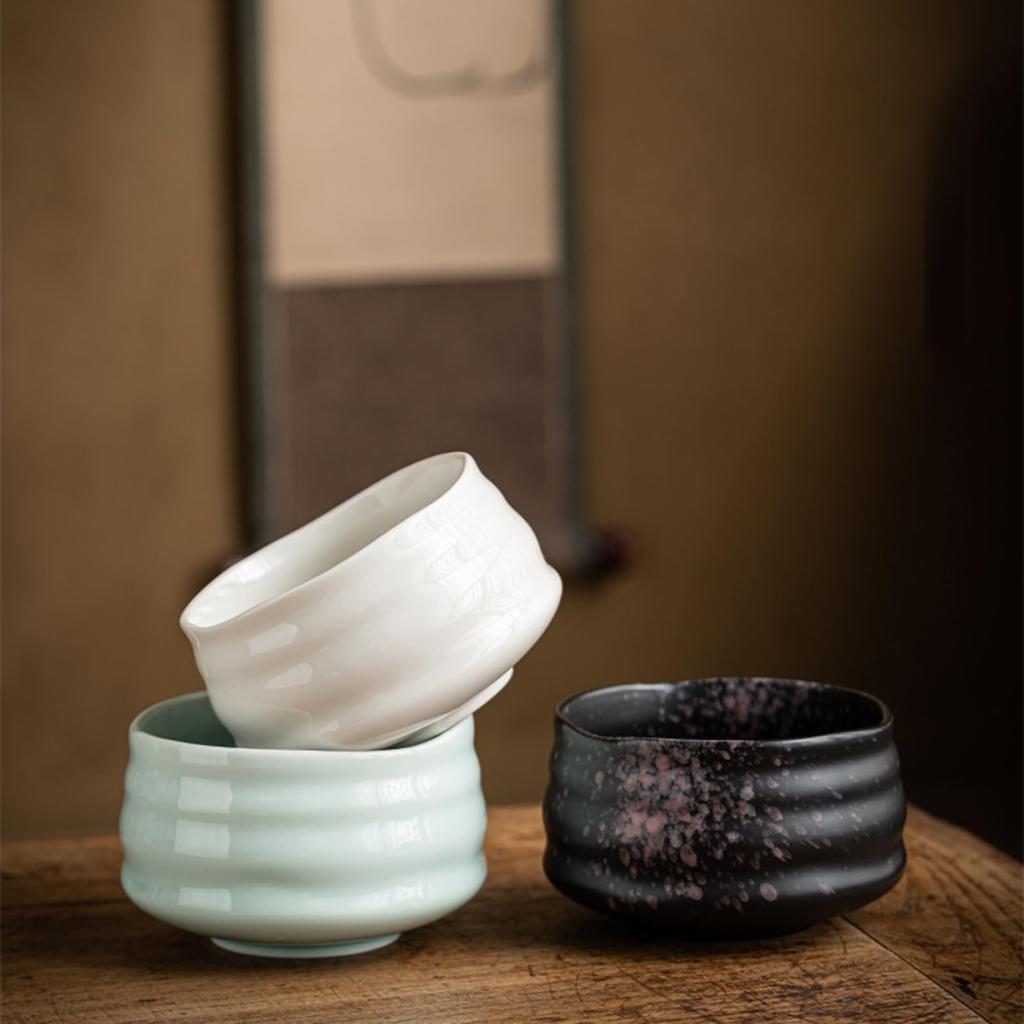 7-Piece Matcha Tea Ceremony Set, Japanese Tea Ceremony Utensils, Tea Bowl, 100-Standing Chasen, Chashaku (Tea Scoop), Matcha Powder, and Whisk (Green)