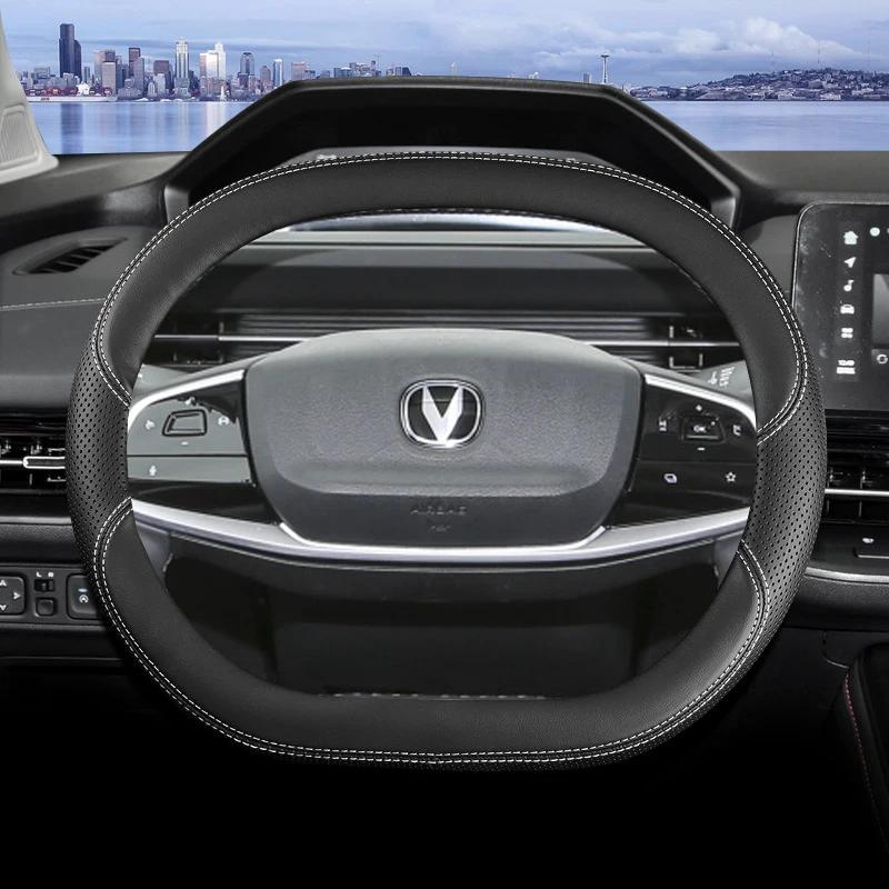 High Quality Leather Car Steering Wheel Cover Wrap for Changan Lamore 2026 2026 Braid On Steering-Wheel Protector