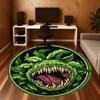 1PC plant monster Office Round Area Rug, Under Office Chairs Bedroom Living Room Home Decor, Carpet for Office -1110160