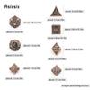 7 Pcs Copper Dragon Metal Dice Solid Metal Polyhedral Dice Set Suitable for Role-Playing RPG  Board Game Card Game