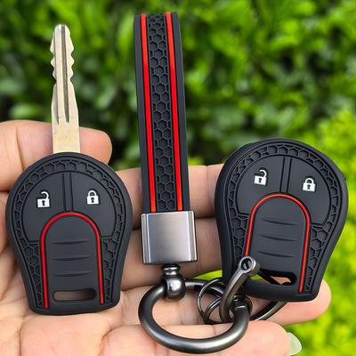 Llavero Funda Carcasa para Mando de Coche Soporte para Llavero para Nissan Sylphy Cube Juke Rogue Micra Qashqai Altima Maxima Sentra Versa