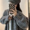 2024 New Korean Lantern Sleeve Drop Shoulder Cardigan - Loose Knitted Sweater for Women, Autumn Winter