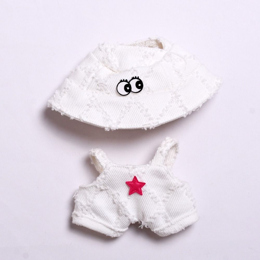 Big Eyes Labubu Time Doll's Clothes Two-piece Set 17cm Plush Dolls Clothes  Children Gift