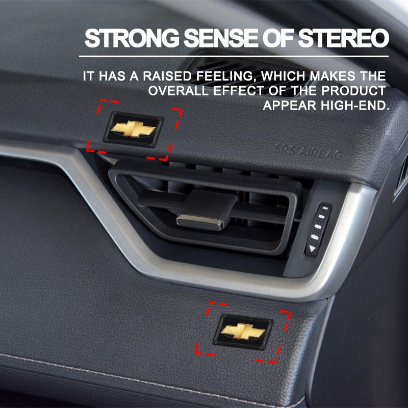 2/5/10 szt. Naklejki 3D z włókna węglowego na kierownicę z logo samochodu dla Chevrolet Cruze Equinox Captiva Trax Malibu Tahoe Impala Sonic