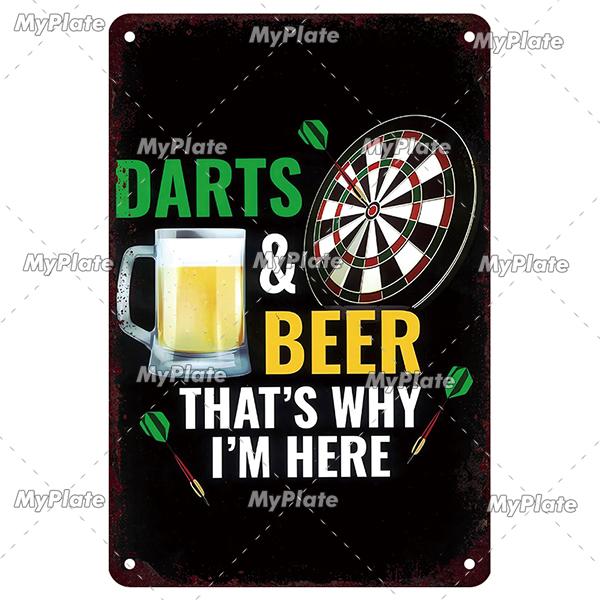 MyPlate Darts 180 Metal Sign Beer Bar Vintage Plaque Shop Tin Sign Plate Wall Decor For Bar Club Art Painting Poster Gift