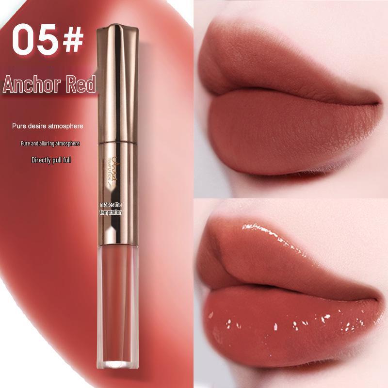 Conjunto de Gloss Labial Tentação de Anjo: Batons Matte Velvet, Brilho Espelhado e Plumping Water Light