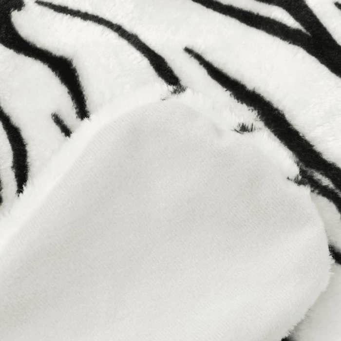 VidaXL Tapis en peluche en forme de tigre 144 cm Blanc