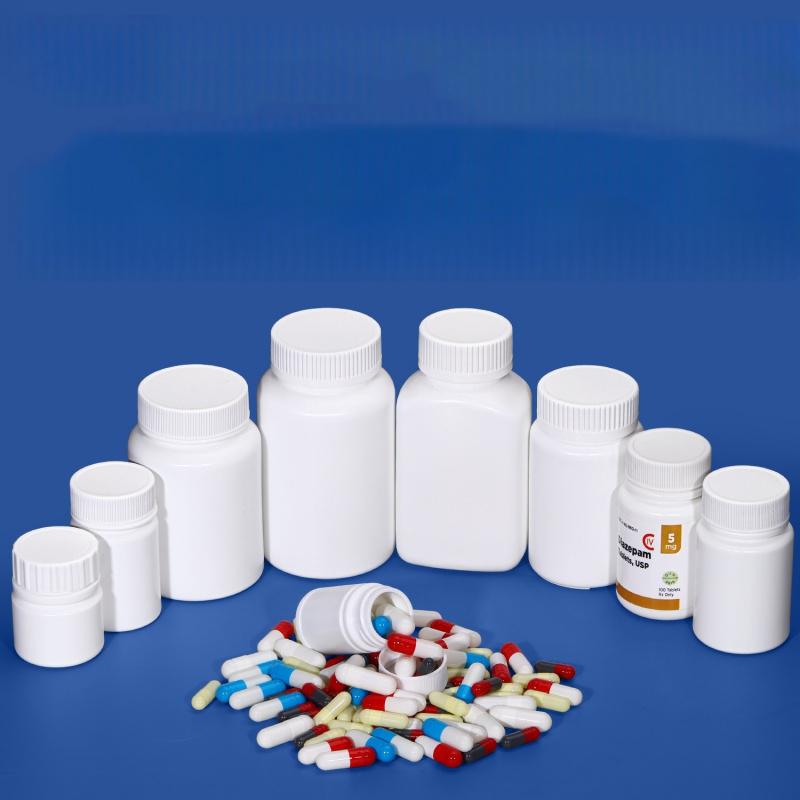 2PCS Water Cedar Plastic Solid Bottle Sample Container Medical Packaging Sealed Pill Bottle