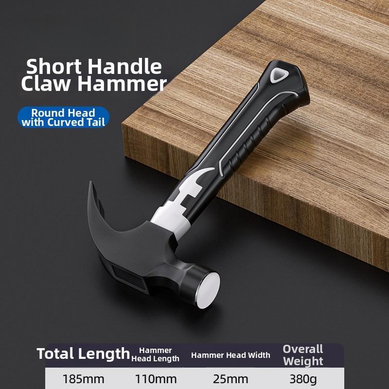 Magnetic Claw Hammer High Carbon Steel V-Shaped Nail Puller Anti-Slip Fiber Handle For Construction Woodworking Hand Tool