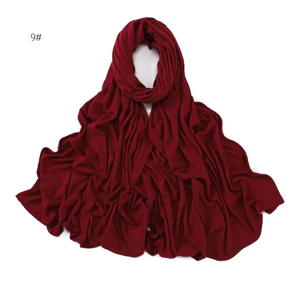 New Jacquard Flower Cotton Hijab Scarf For Women Bandana Long Shawl Headband Head Wraps Ramadan Turbans Luxury Brand 170*70cm