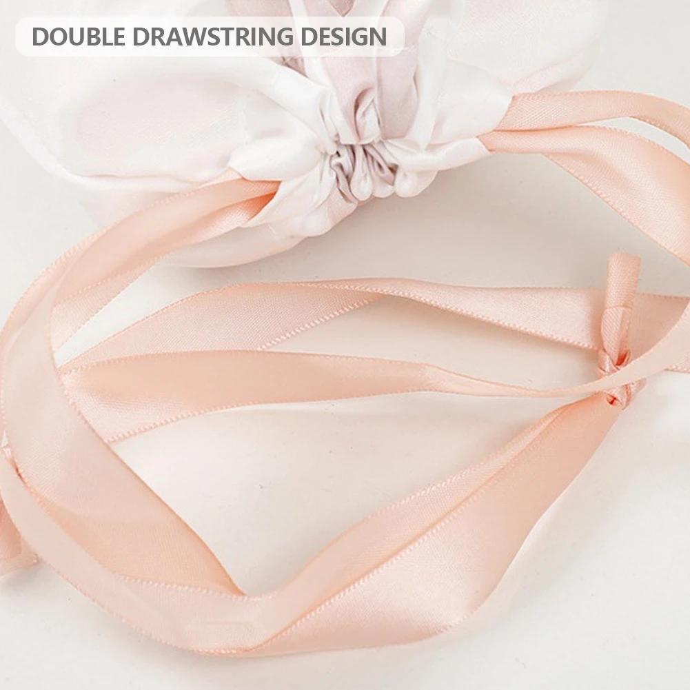 1Pc 18x28cm 4color Dance Shoe Storage Bag Satin Drawstring Pouch Ballet Pointe Shoe Dustproof Pouch Ballet Organizer Package