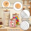 Glass Food Storage Jars Kitchen Containers with Airtight Bamboo Wooden Lids for Pasta, Cookies, Nuts, Coffee Beans, Cereal