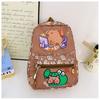 Capybara Cartoon Printed Backpack Children Schoolbag Fashion Leisure Travel Bag