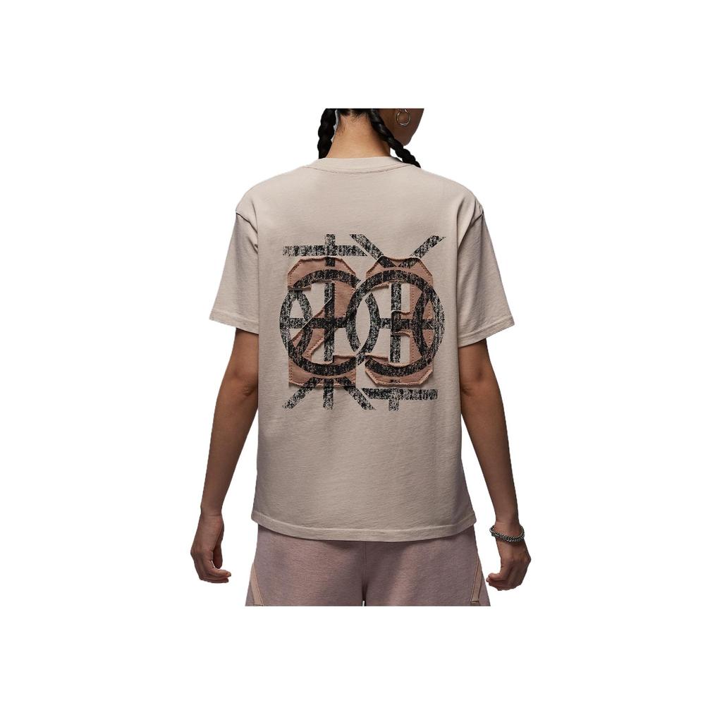 Jordan Sport Dongdan Dri-FIT Quick-Drying Soft Comfortable Short Sleeve Drop Shoulder T-Shirt Women T-Shirts Oatmeal HV1273140