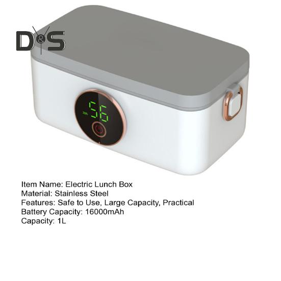 Electric Lunch Box with Indicator Light Large Capacity Food Grade USB Rechargeable Cordless Heated Lunch Box