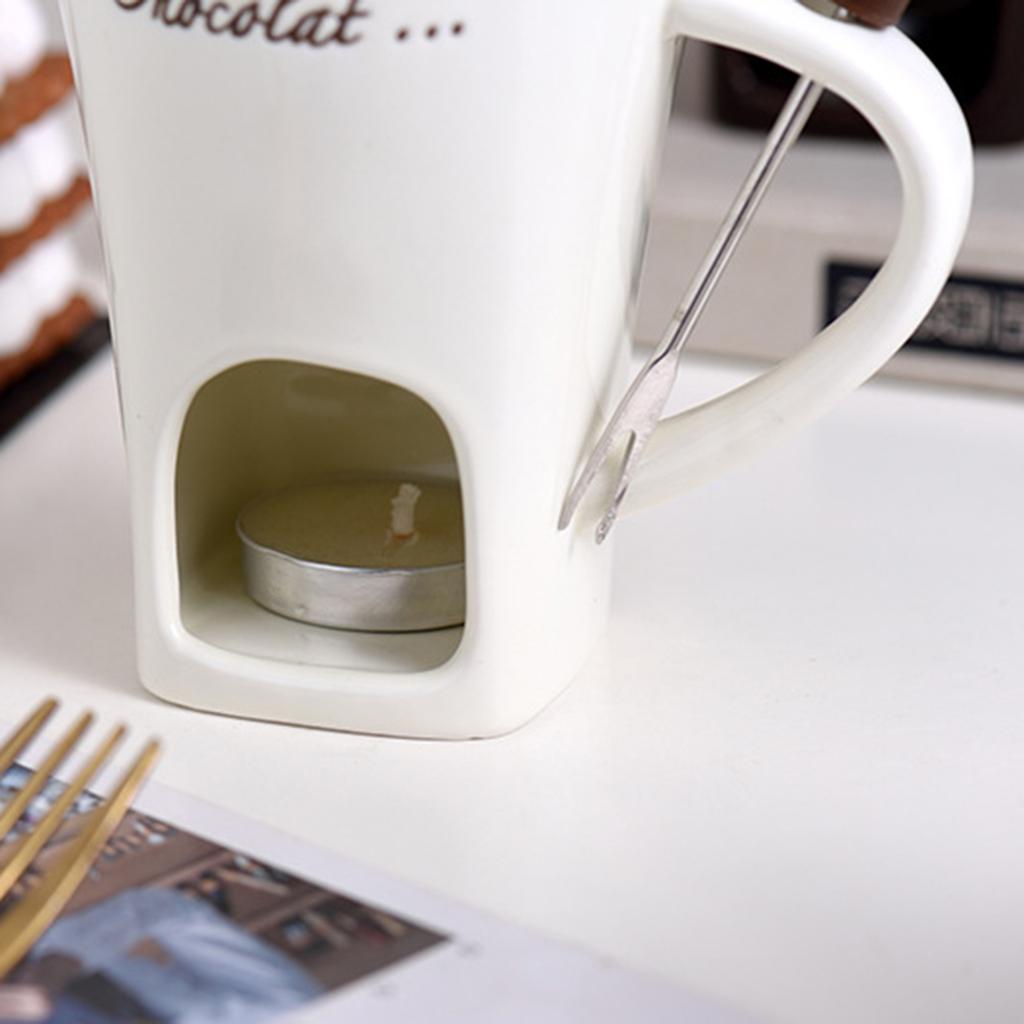 Elegancki kubek do fondue Kubek do topienia czekolady Wielofunkcyjny kubek do fondue na czekoladę, karmel i tapas ze świecznikiem
