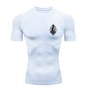 Spartan Helmet  Men's Sports T - Shirt Training Fitness Compression Rashguard Tops Short Sleeve T - Shirt