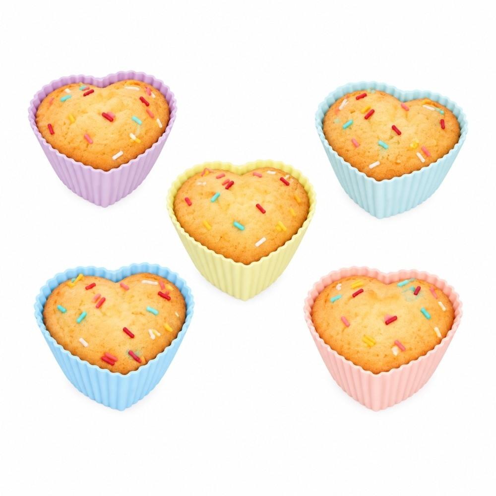 20PCS Nonstick Silicone Baking Cups High Low Temperature Resistant Tart Mold  Cake Baking