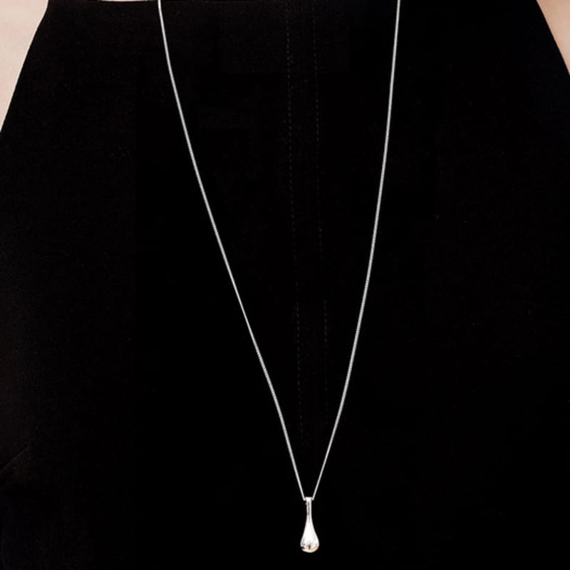 TOU [Silver925] NC011 Long Water Drops Necklace