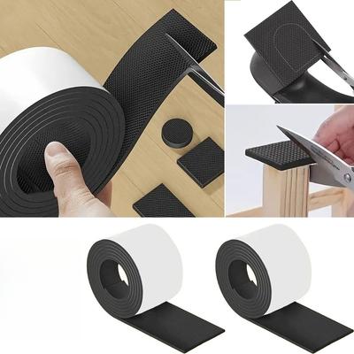 1 Rolo de Almofadas Grandes Antiderrapantes para Móveis de Uso Duplo - Cortáveis Silenciosas Resistentes ao Desgaste, para Pés de Cadeira Solas de Sapatos Essenciais para Casa