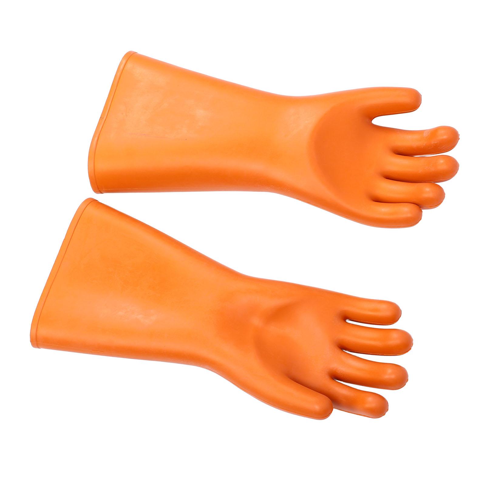 

Защитные рабочие перчатки из толстой резины 25000 В 12 кВ, высоковольтные изолированные перчатки электрика