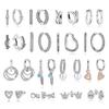 Original Sier Earrings Stud Hoop Crystal Earings For Women Rose Gold Crown Heart Infinity Bee Earing Jewelry