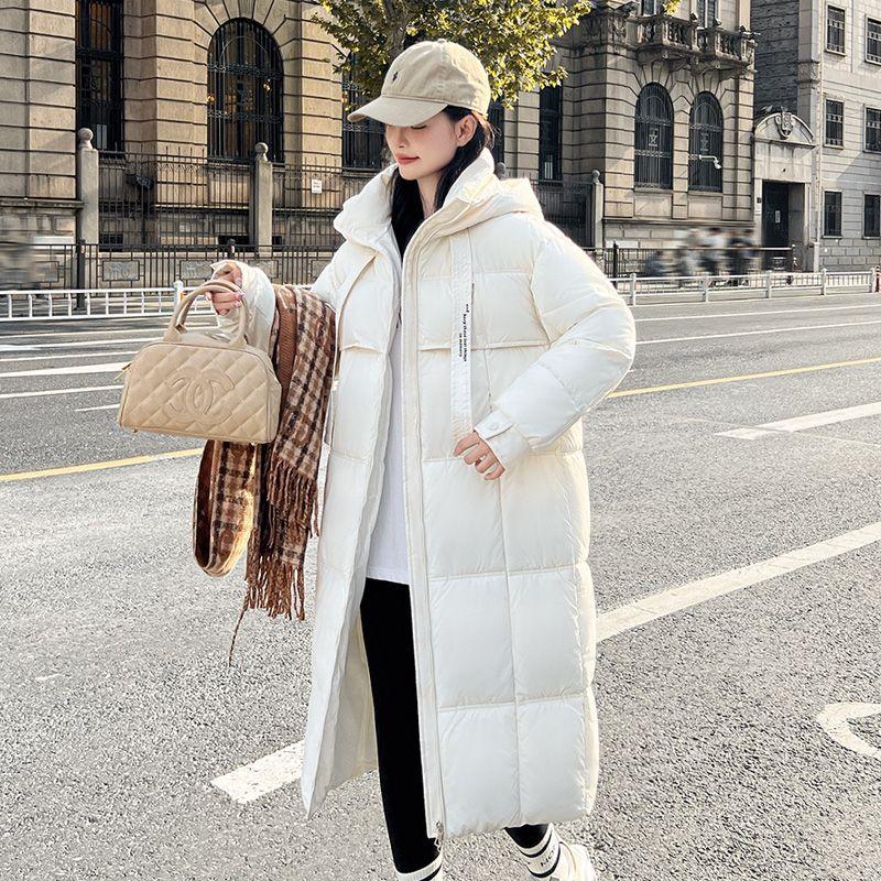 New long over-knee cotton-padded clothes, Maillard-colored bread clothes, loose large-size cotton-padded jackets, down cotton-padded clothes for women