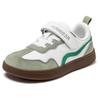 HOBIBEAR Kinder Weite Zehen Barfußschuhe Klettverschluss Minimalistische Sneaker Kunstleder Netz Retro Wanderschuhe für Großes Kind