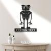Personalizable Metal Wall Art Robot Sculpture Classic Style Home Decor Custom Hanging Sign