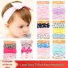 Children's Red Bow Headband Set: 3-Piece Elastic Baby Girl Hair Accessory