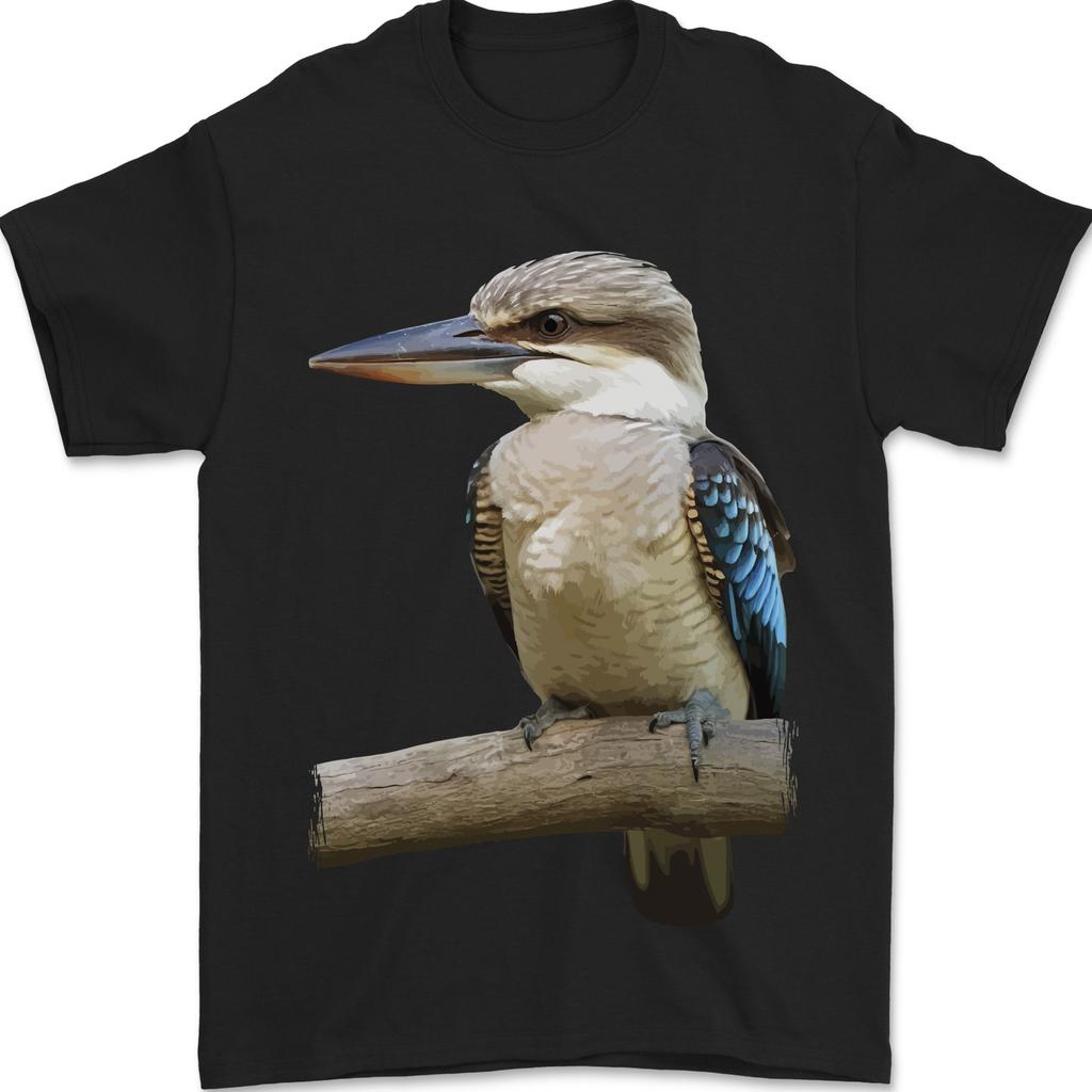 26 Kookaburra Martin Pescatore Ornitologia Birdwatcher Maglietta da Uomo 100% Cotone Maglietta Unisex