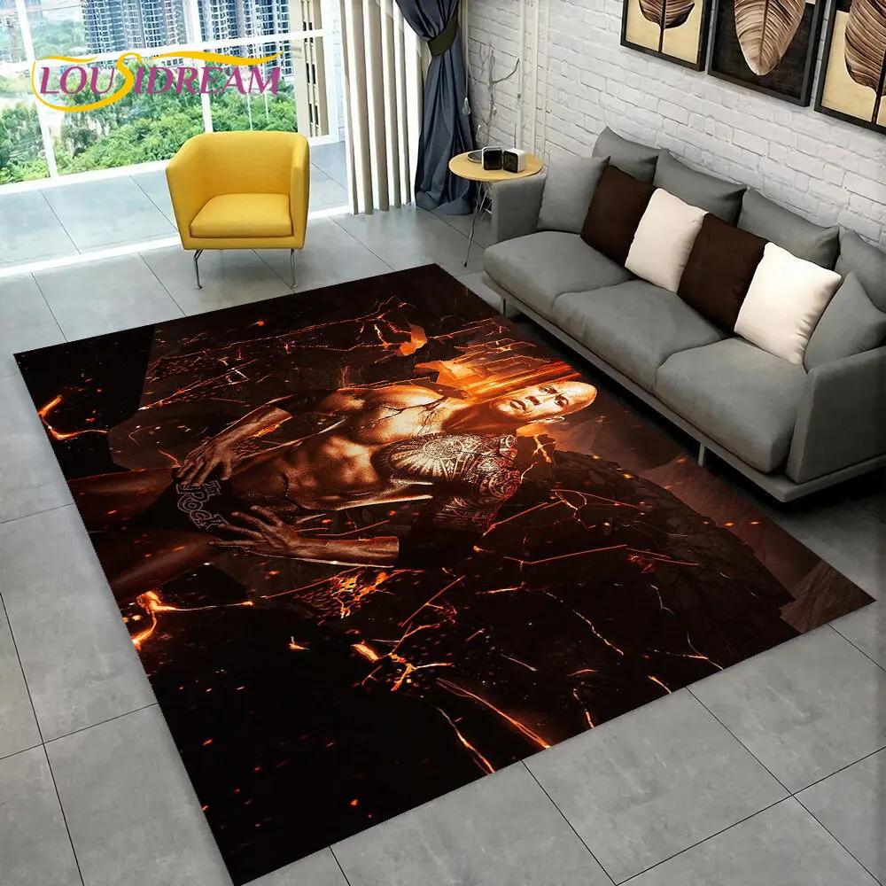 HD The Rock Dwayne Johnson Area Rug,Carpet Rug for Living Room Bedroom Sofa Doormat Decoration, Kids Play Non-slip Floor Mat 3D