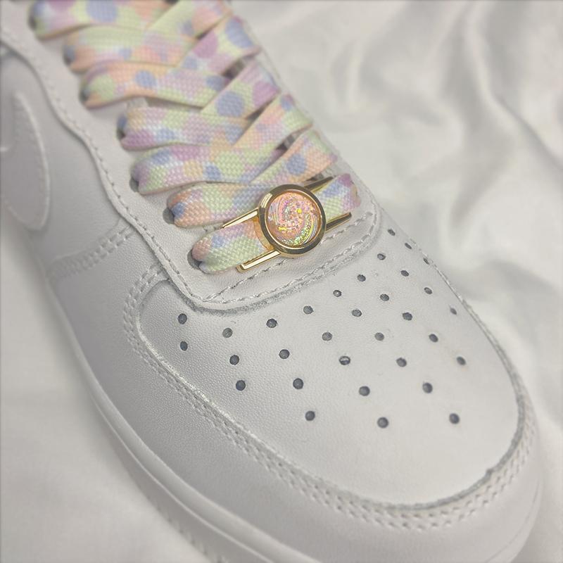 1 Paar Nevel Schoenveters Metalen Gesp Schoenschoonigheden Schoenveter Decoraties Sneakers Slot voor AF1 Schoenen Accessoires Vrouw Man
