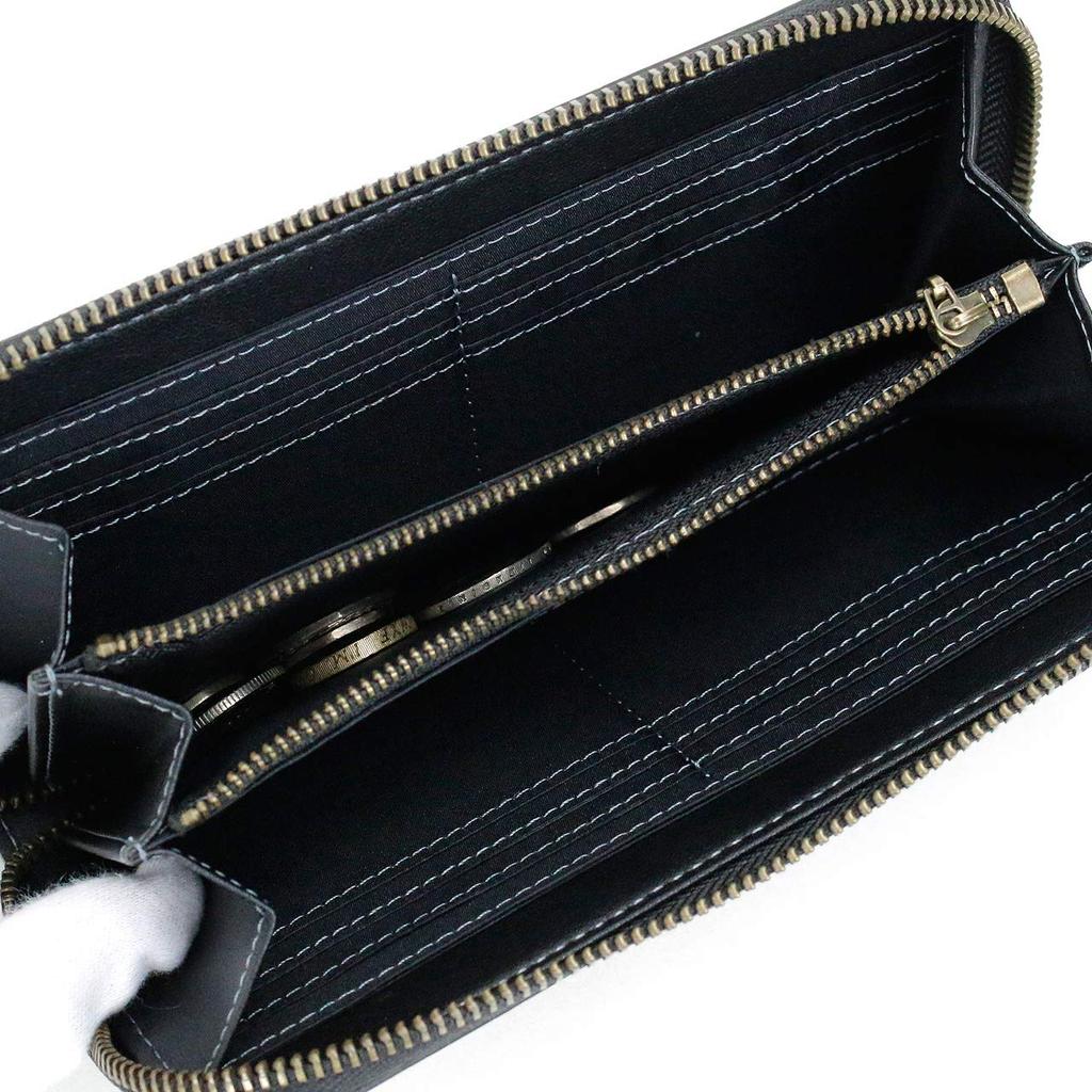 Round Zipper Long Wallet with Coin Purse Ferne AX9003 Chocolate 43 [Avirex]